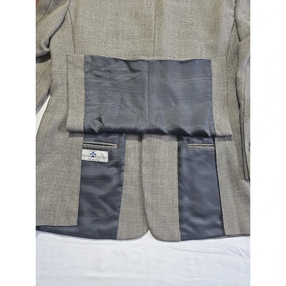 PRONTO UOMO Beige Jacquard WOOL SPORT COAT 42R blazer suit jacket ITALY